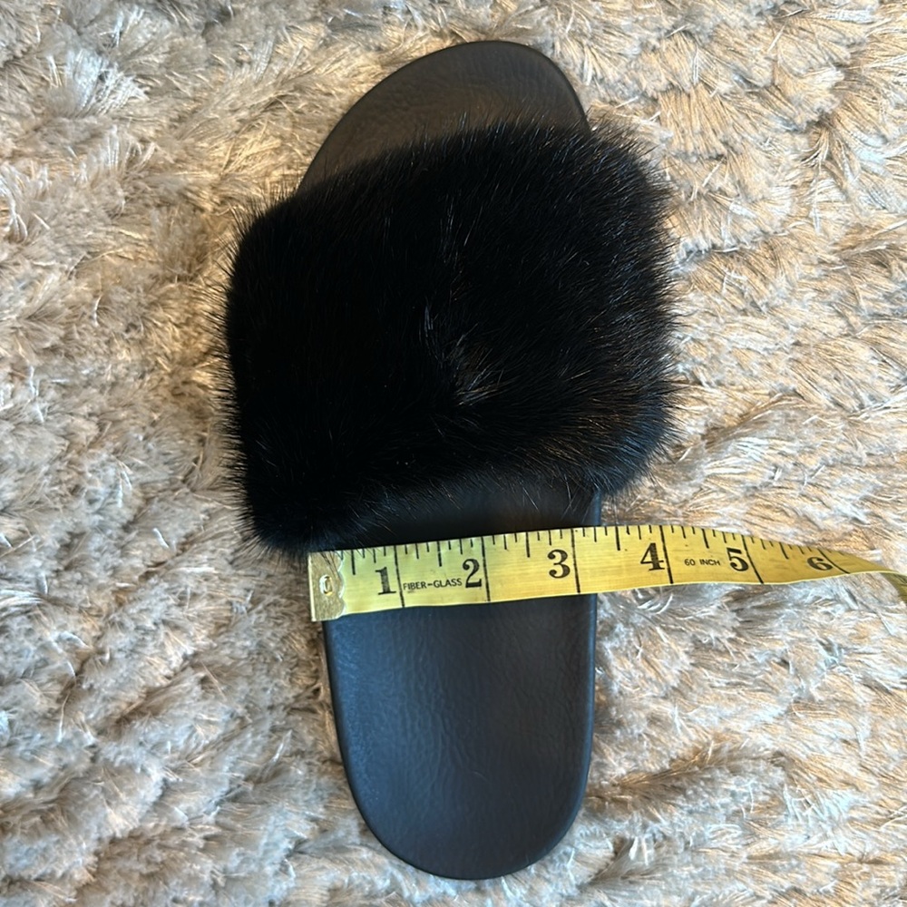 Givenchy Fur Slide Sandals; Black; Size 37 - Picture 12 of 12